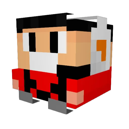 Krizzyn Minecraft avatar head, 3D render