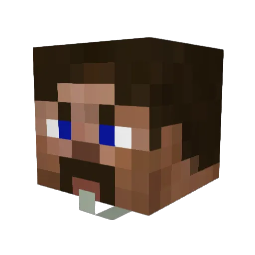 KrloBoi Minecraft avatar head, 3D render