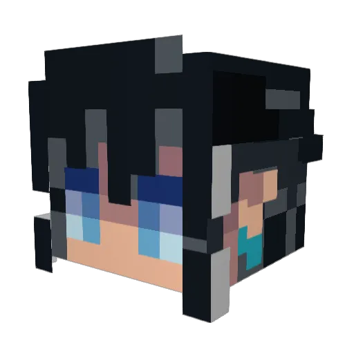 Krlosz Minecraft avatar head, 3D render