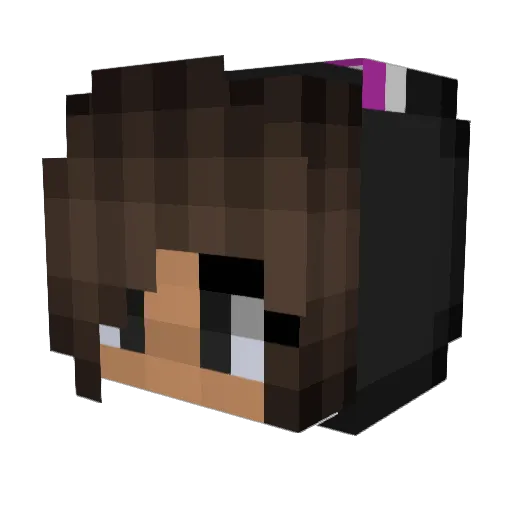 Krlyta Minecraft avatar head, 3D render
