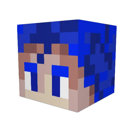 KrnageIF Minecraft avatar head, 3D render