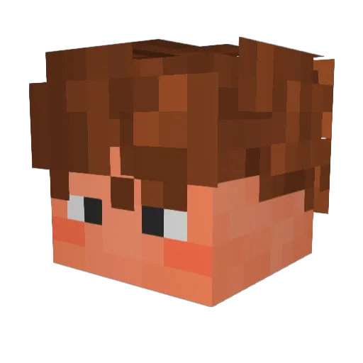 Kro13 Minecraft avatar head, 3D render