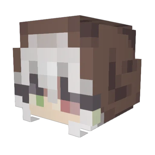 KroW_ Minecraft avatar head, 3D render