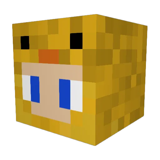 Kroador Minecraft avatar head, 3D render