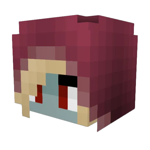 Kroatar Minecraft avatar head, 3D render
