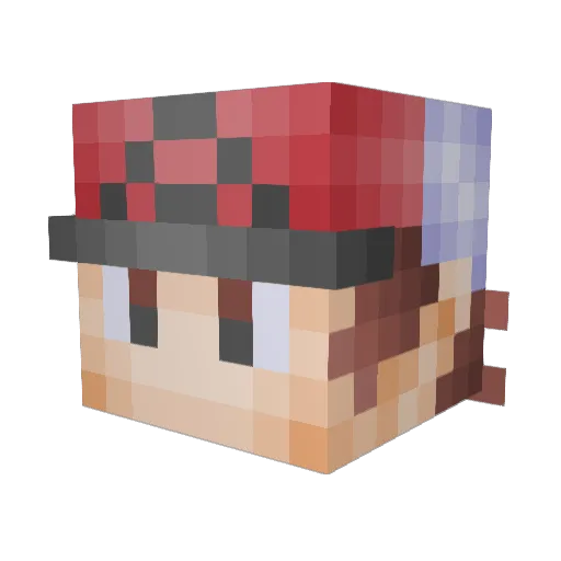 Krobbrec Minecraft avatar head, 3D render