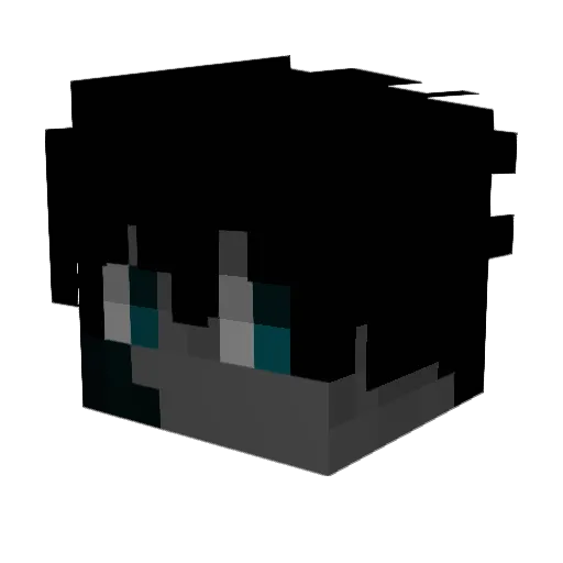 Krocheet Minecraft avatar head, 3D render
