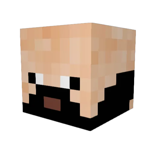 Kroesar Minecraft avatar head, 3D render