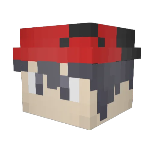 Kroestt Minecraft avatar head, 3D render