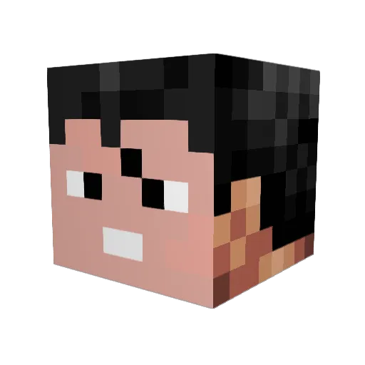 Kroezed Minecraft avatar head, 3D render