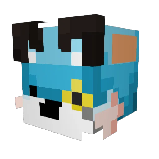 Krogzor Minecraft avatar head, 3D render