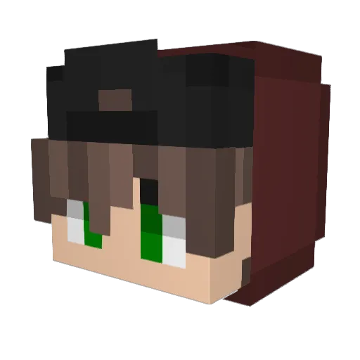 Krohg_ Minecraft avatar head, 3D render