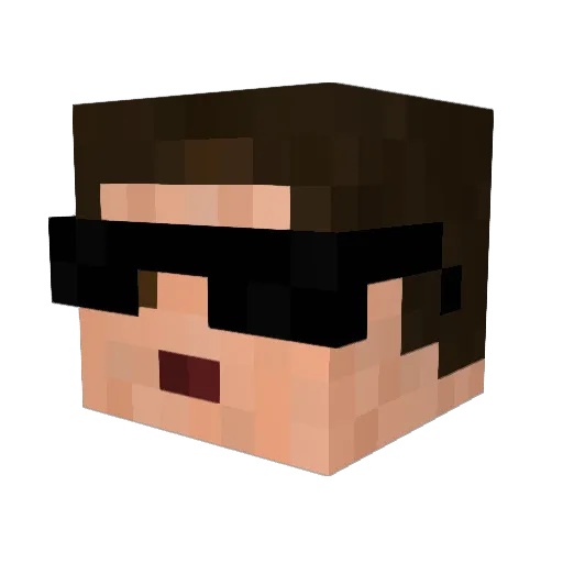 KrokanteSion Minecraft avatar head, 3D render