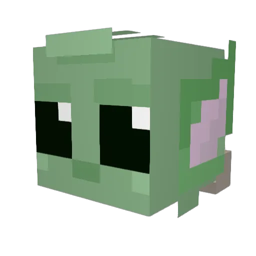 KrokiTV Minecraft avatar head, 3D render