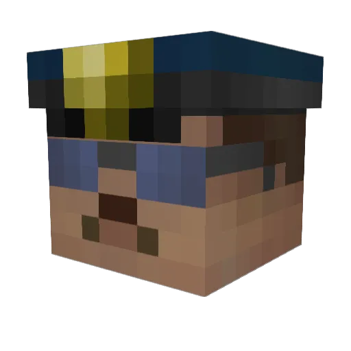KrokietemJestem Minecraft avatar head, 3D render
