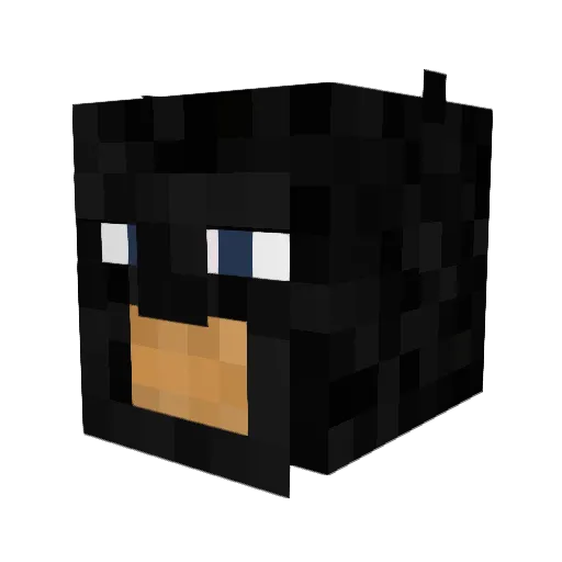 Kroko101 Minecraft avatar head, 3D render