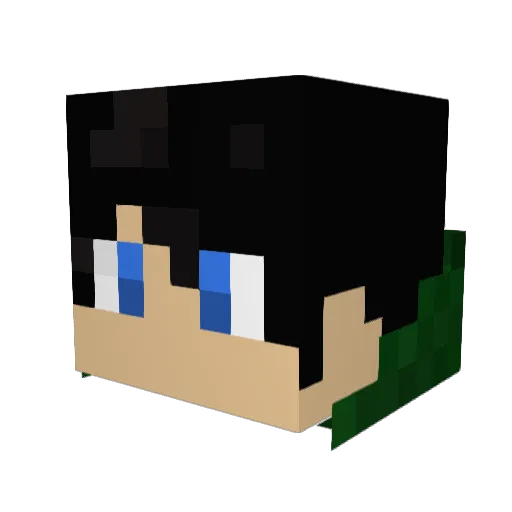 KrokoTrooper Minecraft avatar head, 3D render