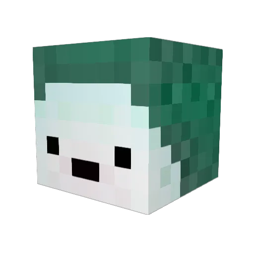 Krokopain Minecraft avatar head, 3D render