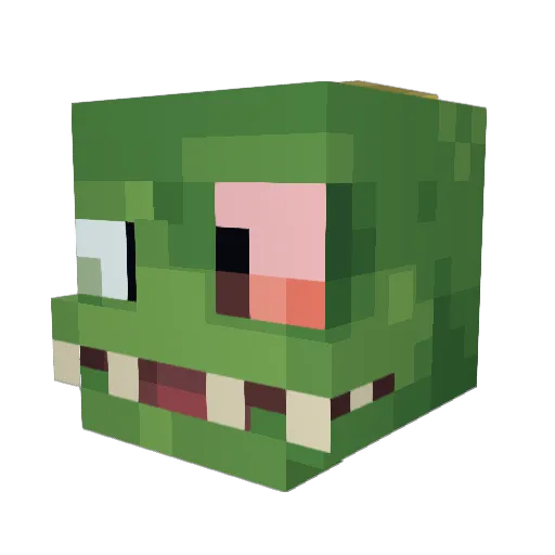 Krokvar Minecraft avatar head, 3D render