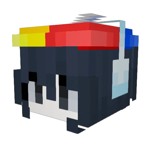 Krokza Minecraft avatar head, 3D render