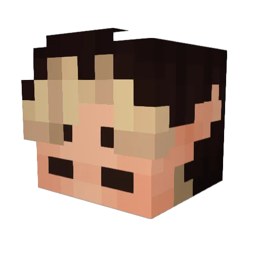 KrolTomiss Minecraft avatar head, 3D render
