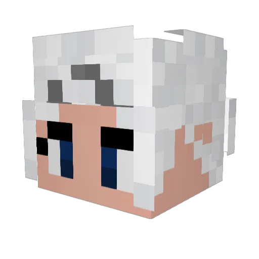 Krolewix Minecraft avatar head, 3D render