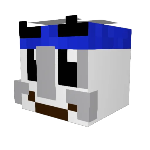 KrolikNaBaby Minecraft avatar head, 3D render