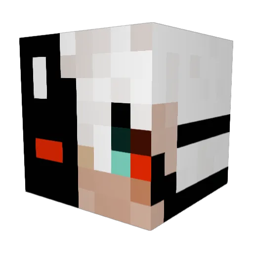 KrolikVIII Minecraft avatar head, 3D render