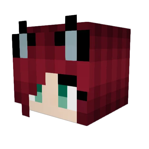 KrollGG Minecraft avatar head, 3D render