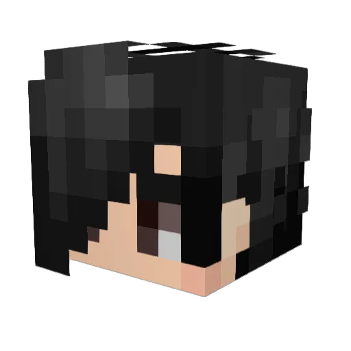 Krolling Minecraft avatar head, 3D render