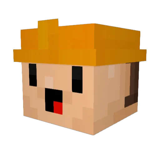 Krolu97 Minecraft avatar head, 3D render
