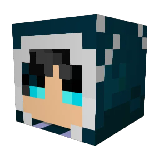 Kromai Minecraft avatar head, 3D render