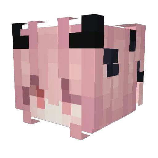 Kromaina Minecraft avatar head, 3D render