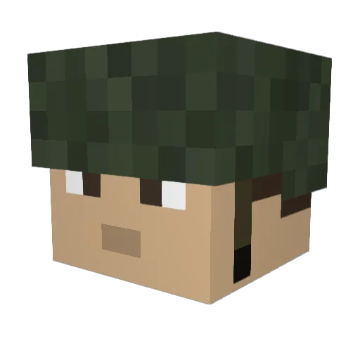 Kromka_Chleba_ Minecraft avatar head, 3D render