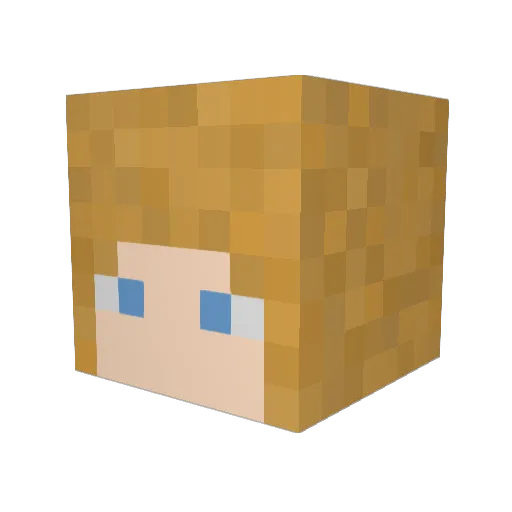 Kromvara Minecraft avatar head, 3D render