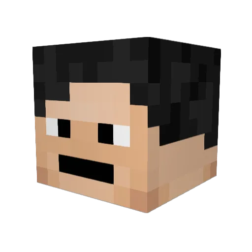 Kromvol Minecraft avatar head, 3D render