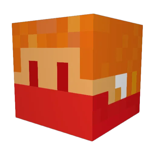 Kromy_cz Minecraft avatar head, 3D render