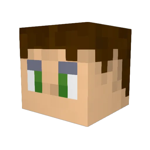 Kromyt Minecraft avatar head, 3D render