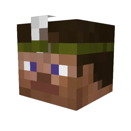 Kronberk Minecraft avatar head, 3D render