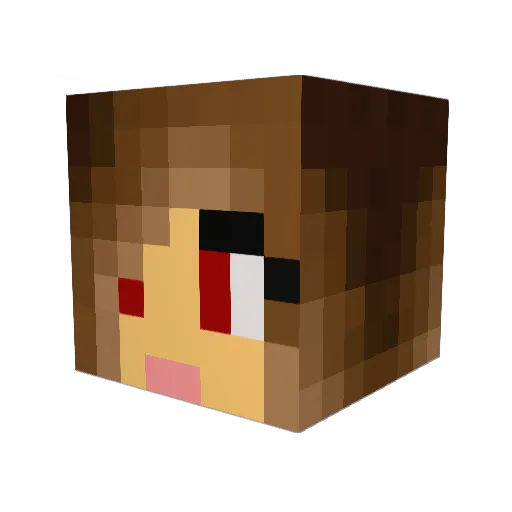 Krondir Minecraft avatar head, 3D render