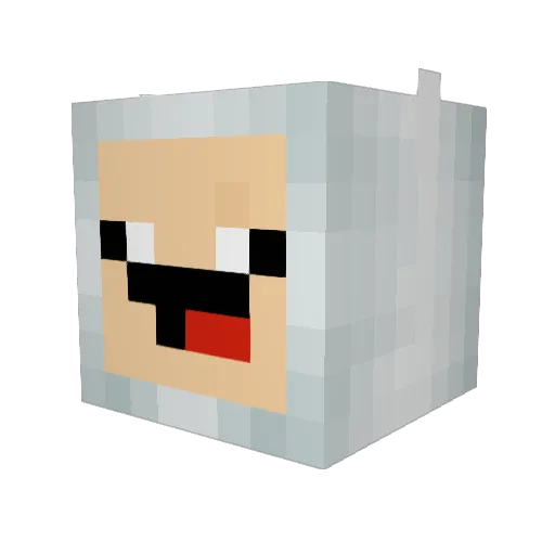 Kronex12 Minecraft avatar head, 3D render