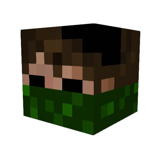 KronicDemonicXL Minecraft avatar head, 3D render