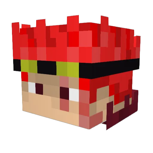 Kronixle Minecraft avatar head, 3D render