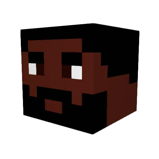 Kronker2 Minecraft avatar head, 3D render