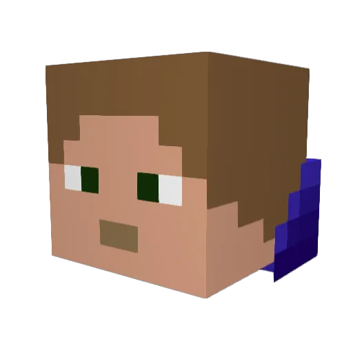 Kronos58 Minecraft avatar head, 3D render