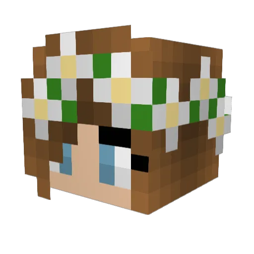 KronosQueen Minecraft avatar head, 3D render