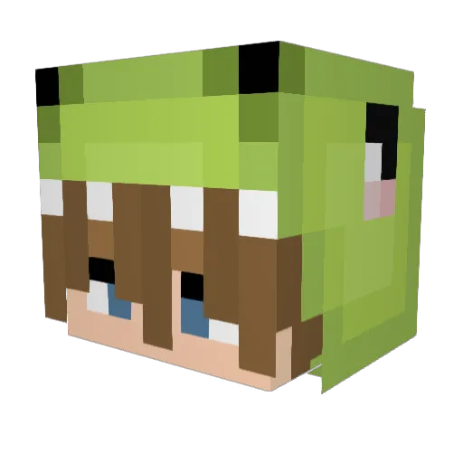 KronovyGaming Minecraft avatar head, 3D render