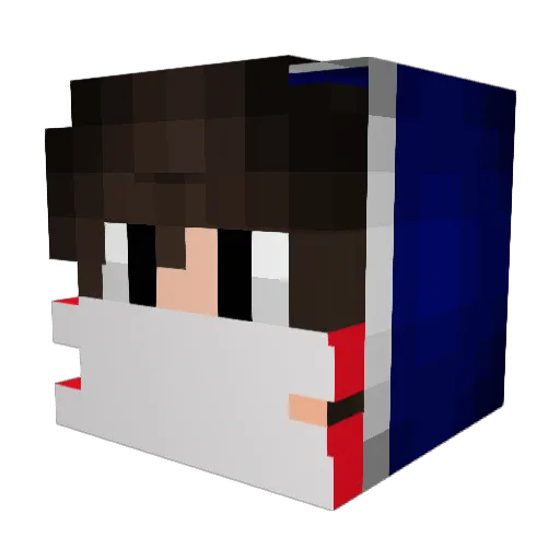 KronozCK Minecraft avatar head, 3D render