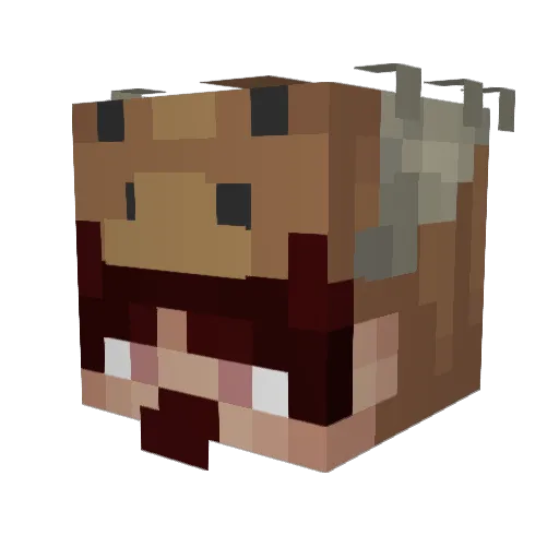 KroodK Minecraft avatar head, 3D render