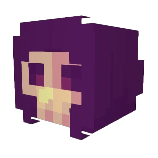 Kroooh Minecraft avatar head, 3D render